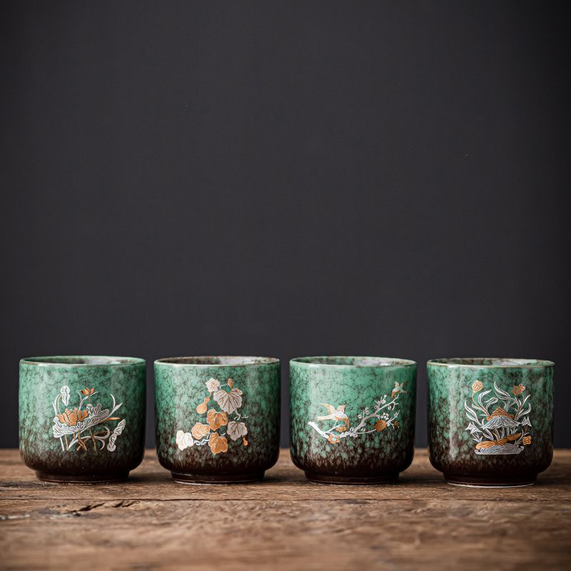 Handcrafted Wood-Fired Kiln-Transformed Ceramic Teacup Jianzhan Cup