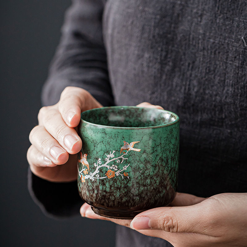 Handcrafted Wood-Fired Kiln-Transformed Ceramic Teacup Jianzhan Cup