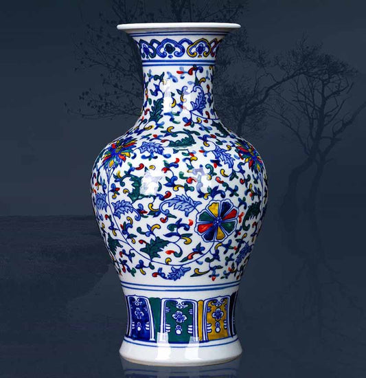 Jingdezhen Blue And White Porcelain Handcrafted Hand-Painted Vase