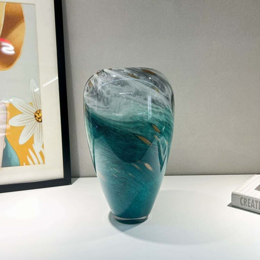 Modern Art Handmade Ink Colored Glaze Vase