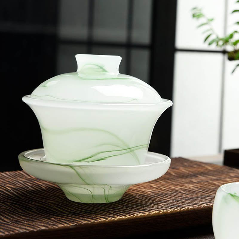 Retro Ink Handcrafted Colored Glaze Tea Set