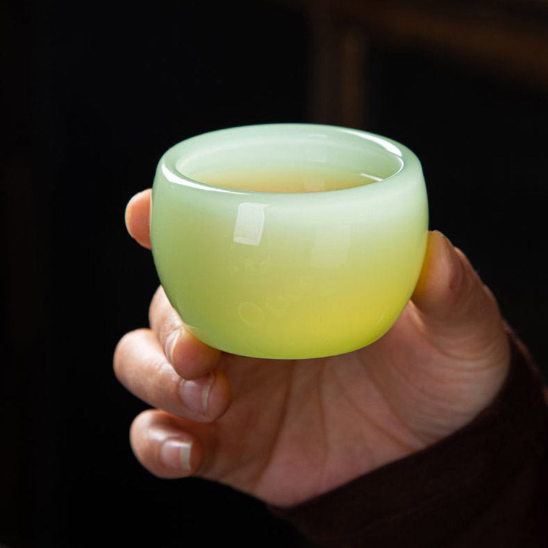 Handcrafted Colored Glaze Tea Set