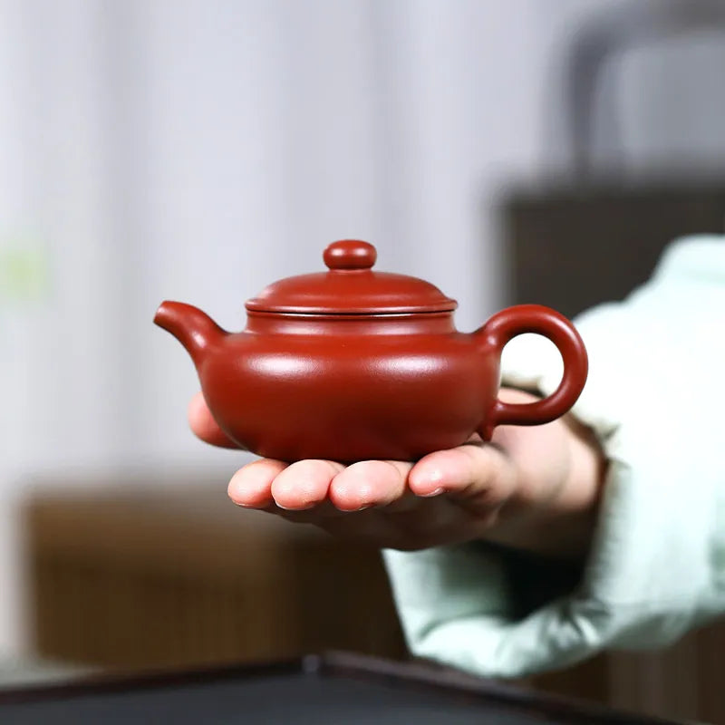 Yixing Handcrafted Purple Sand Red Clay Kung Fu Teapot