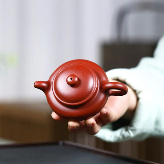 Yixing Handcrafted Purple Sand Red Clay Kung Fu Teapot