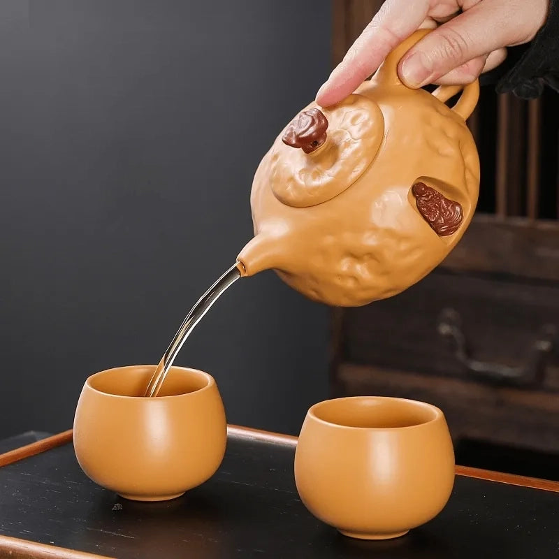 Handcrafted Gongchun Teapot Bodhidharma Duan Clay Purple Clay