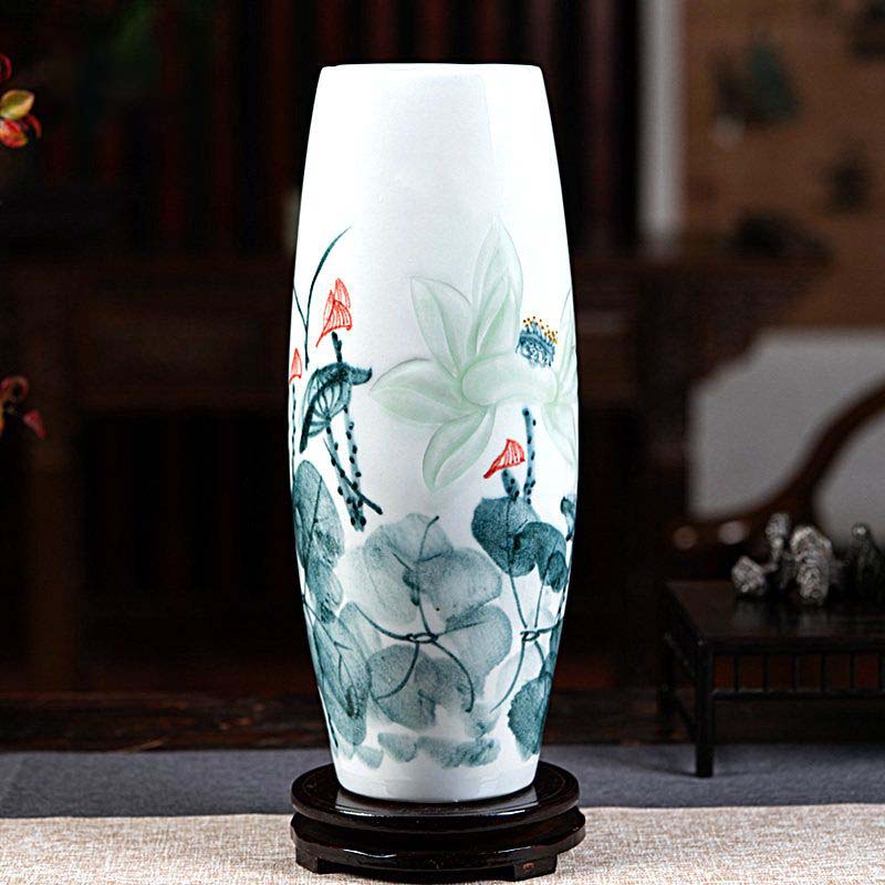 Jingdezhen Handcrafted Hand-Painted Blue And White Ink-Colored Ceramic Vase