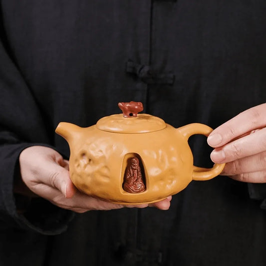 Handcrafted Gongchun Teapot Bodhidharma Duan Clay Purple Clay