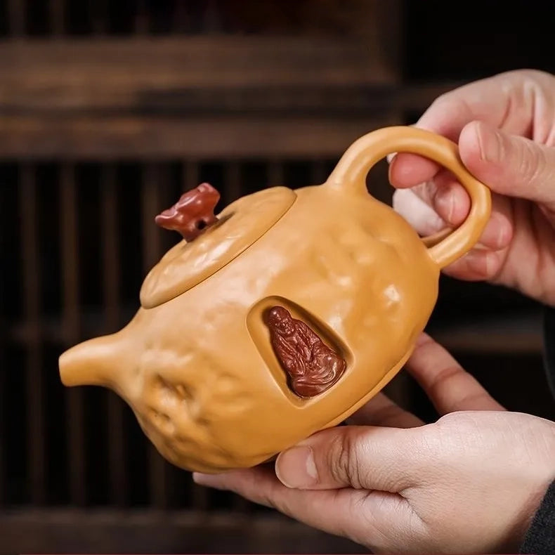 Handcrafted Gongchun Teapot Bodhidharma Duan Clay Purple Clay