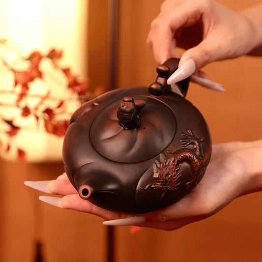 Handcrafted Fengming Purple Clay Teapot – Sings When You Pour