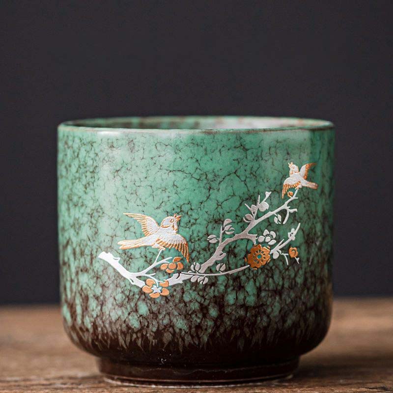Handcrafted Wood-Fired Kiln-Transformed Ceramic Teacup Jianzhan Cup