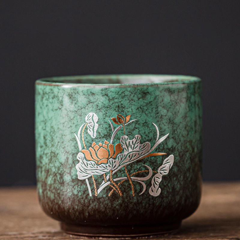 Handcrafted Wood-Fired Kiln-Transformed Ceramic Teacup Jianzhan Cup