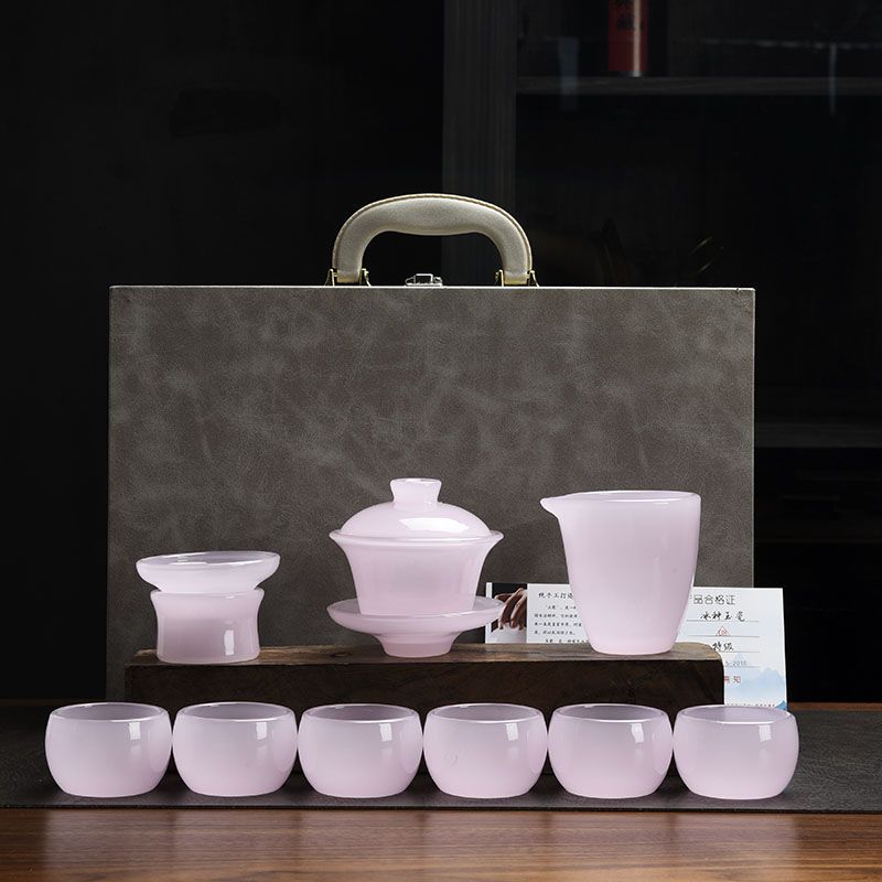 Handcrafted Colored Glaze Tea Set