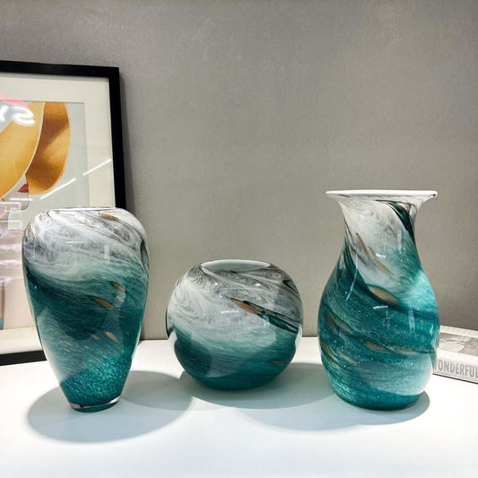 Modern Art Handmade Ink Colored Glaze Vase