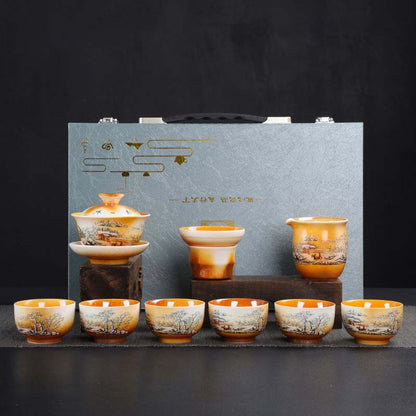 The Beauty of Falling Ashes Retro Wood-fired Kung Fu Tea Set