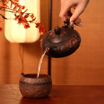 Handcrafted Fengming Purple Clay Teapot – Sings When You Pour