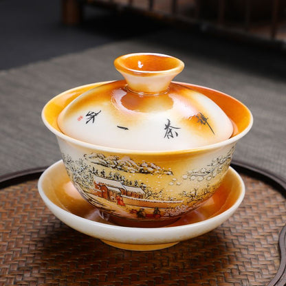 The Beauty of Falling Ashes Retro Wood-fired Kung Fu Tea Set