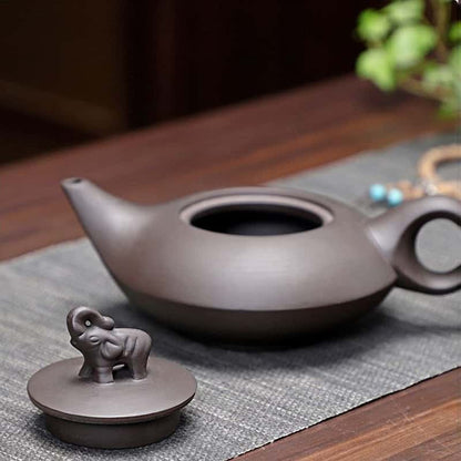 Handcrafted Yixing Zisha Teapot Auspicious Elephant