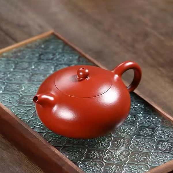 Yixing Handcrafted Red Clay Purple Sand Kung Fu Teapot