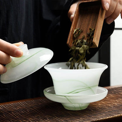 Retro Ink Handcrafted Colored Glaze Tea Set
