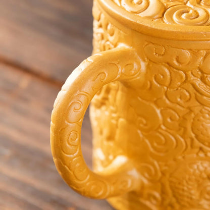 Handcrafted Yixing Zisha Teapot – Golden Duan Clay Gongfu Tea Set Large Capacity