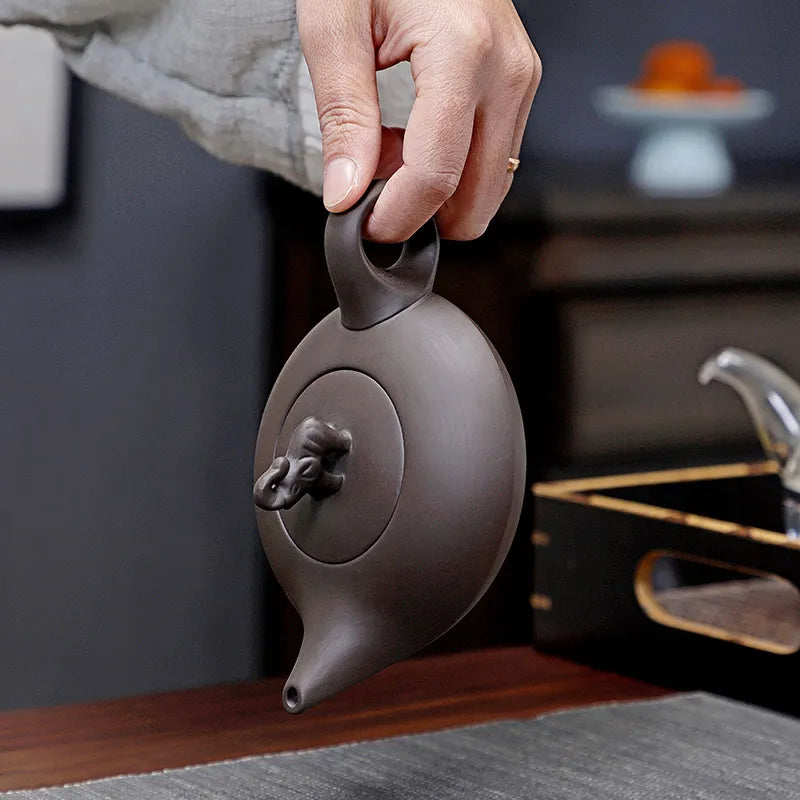 Handcrafted Yixing Zisha Teapot Auspicious Elephant