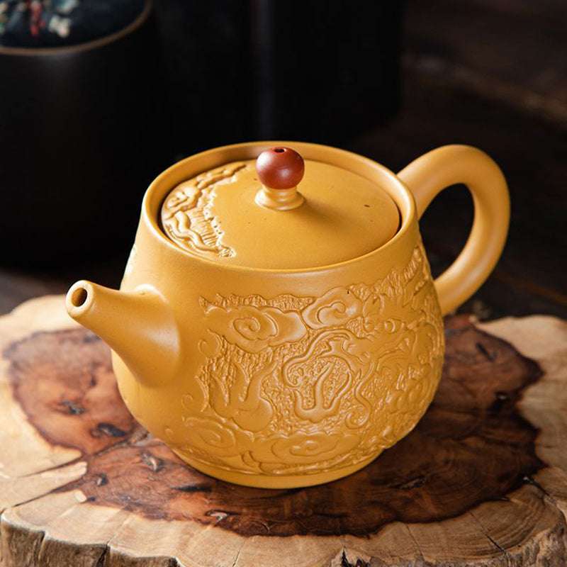 Handcrafted Yixing Zisha Teapot – Golden Duan Clay Gongfu Tea Set Large Capacity