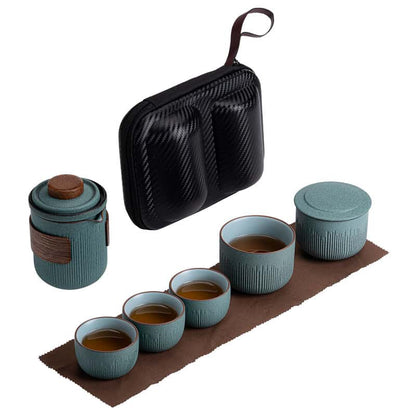 Bluestone Glaze Travel Tea Set