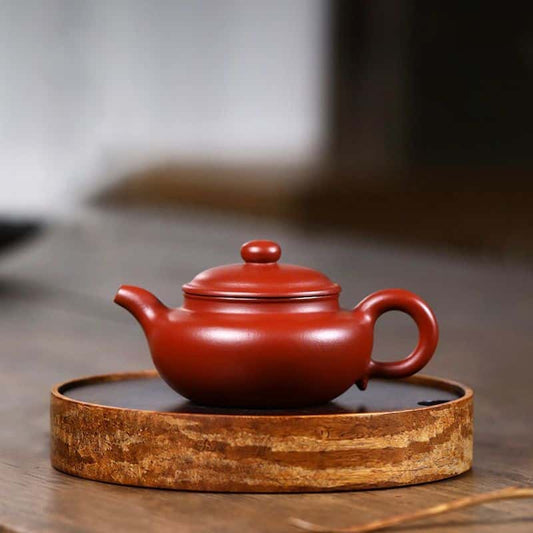 Yixing Handcrafted Purple Sand Red Clay Kung Fu Teapot