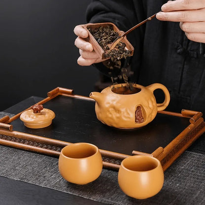 Handcrafted Gongchun Teapot Bodhidharma Duan Clay Purple Clay