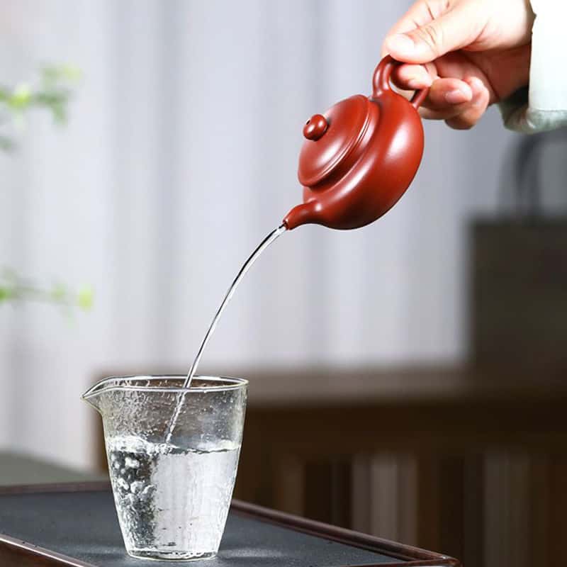 Yixing Handcrafted Purple Sand Red Clay Kung Fu Teapot