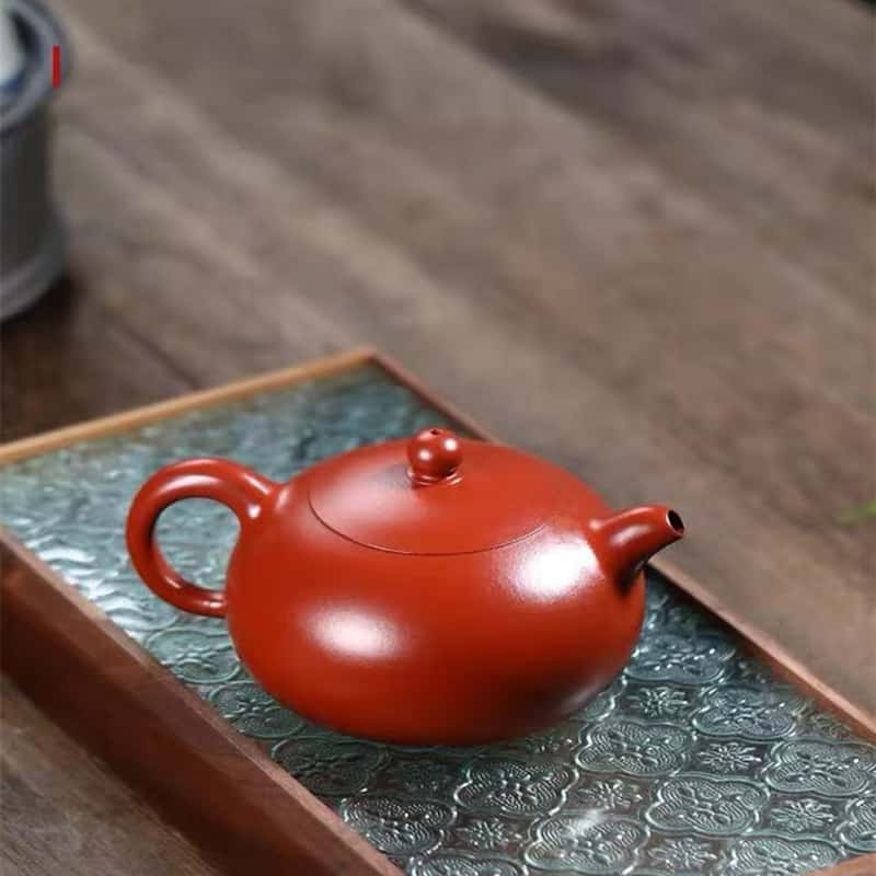 Yixing Handcrafted Red Clay Purple Sand Kung Fu Teapot