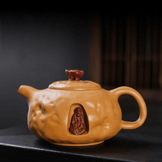 Handcrafted Gongchun Teapot Bodhidharma Duan Clay Purple Clay