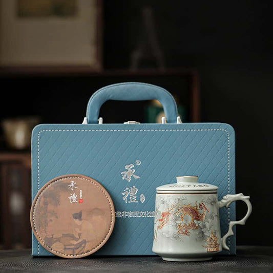 Chinese Ru Kiln Dragon Tea Cup-Longteng World