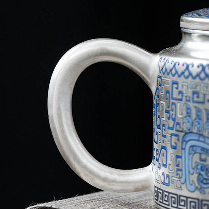 Handcrafted Ceramic 999 Silver Teapot