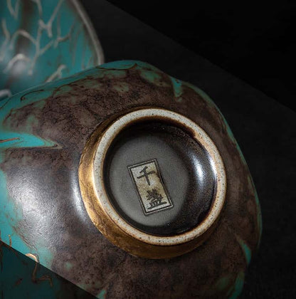 Green Glaze Handcrafted Jianzhan Ceramic Teacup