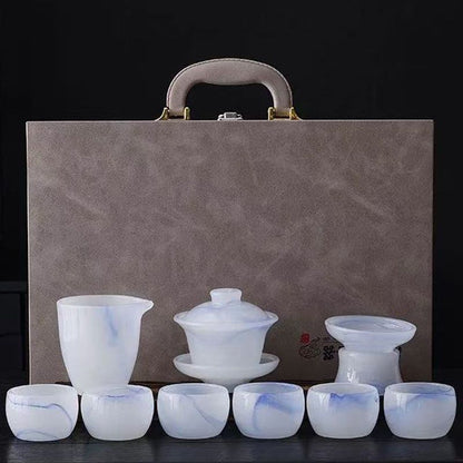Retro Ink Handcrafted Colored Glaze Tea Set