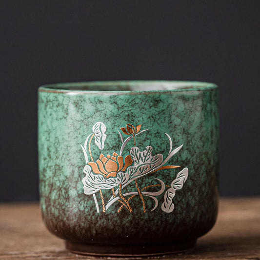 Handcrafted Wood-Fired Kiln-Transformed Ceramic Teacup Jianzhan Cup