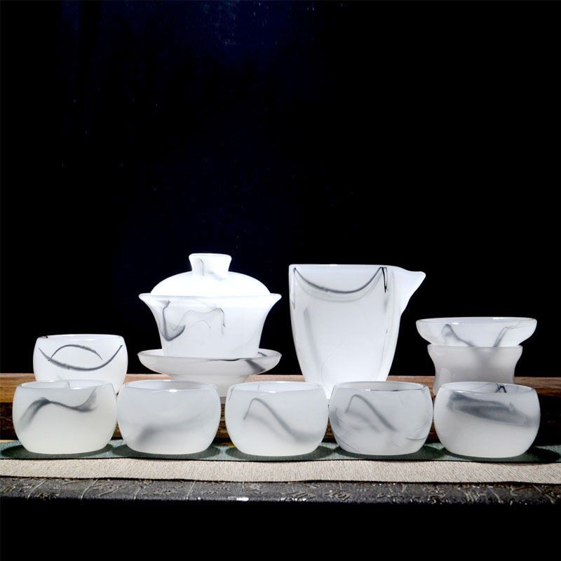 Retro Ink Handcrafted Colored Glaze Tea Set