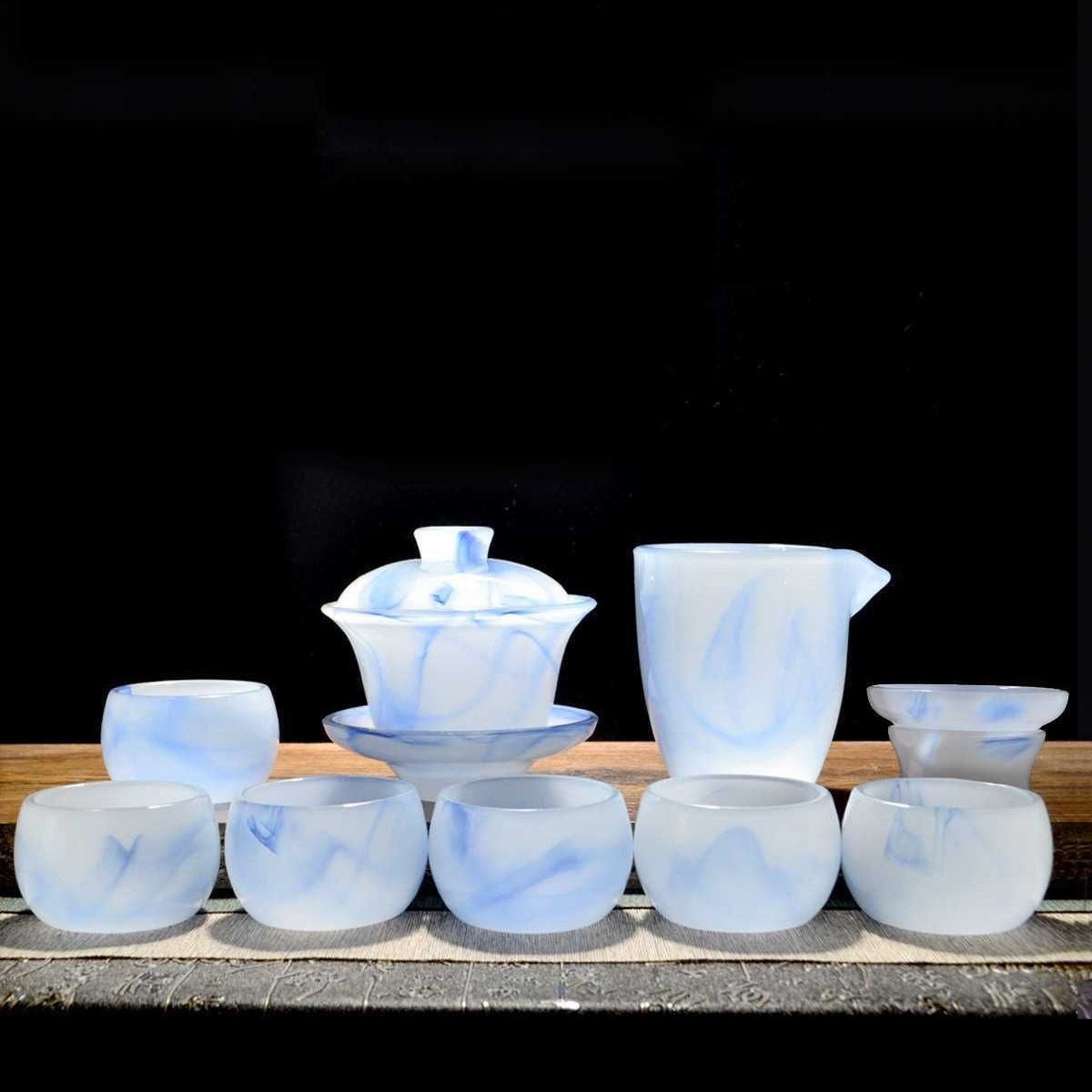 Retro Ink Handcrafted Colored Glaze Tea Set
