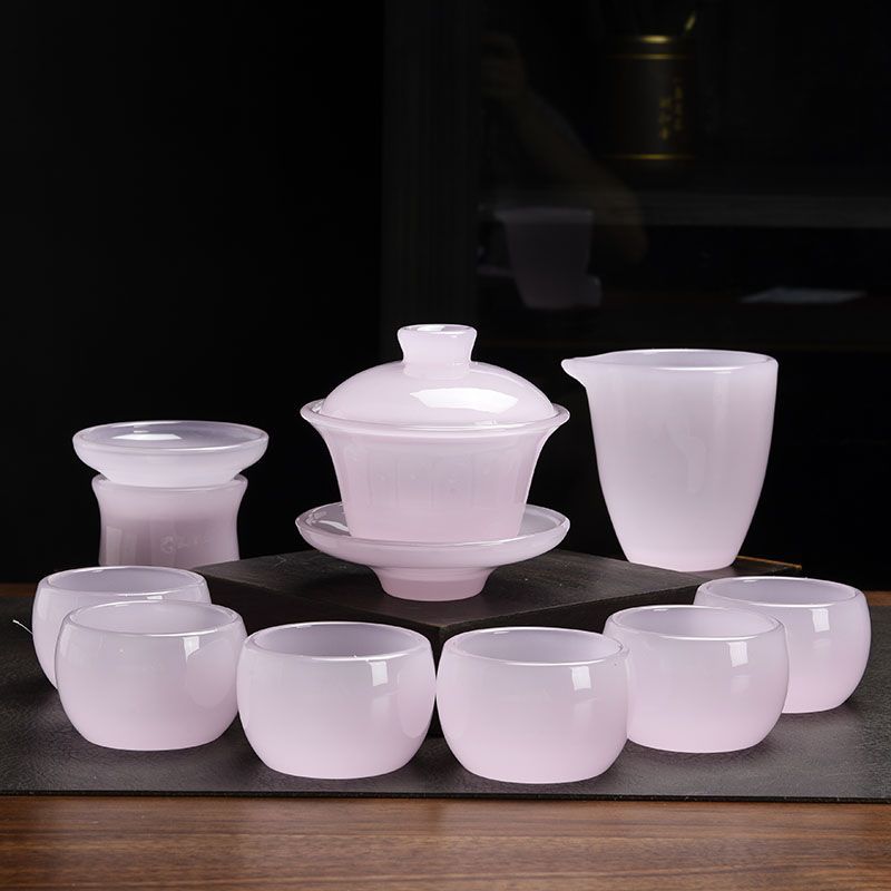 Handcrafted Colored Glaze Tea Set