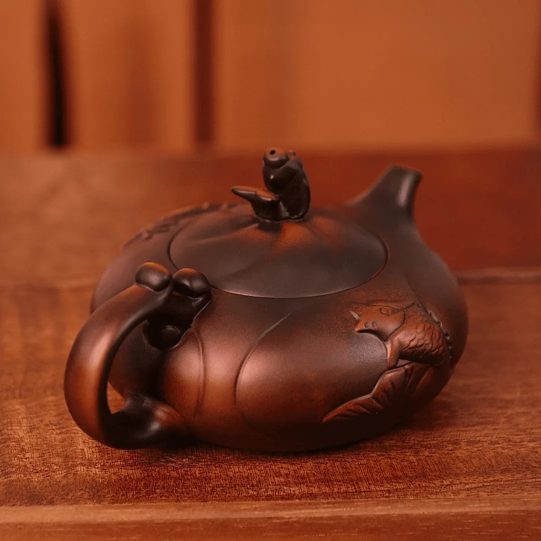 Handcrafted Fengming Purple Clay Teapot – Sings When You Pour