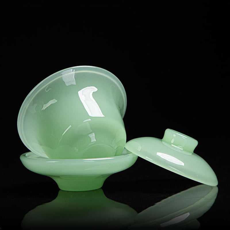 Handcrafted Colored Glaze Tea Set
