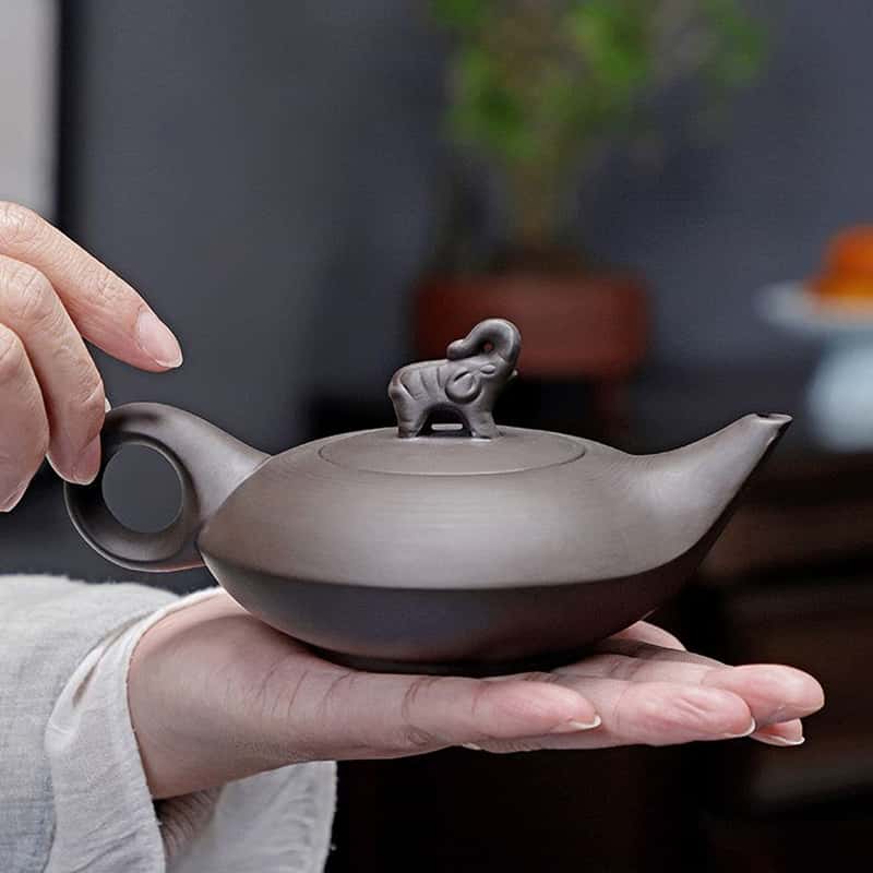Handcrafted Yixing Zisha Teapot Auspicious Elephant