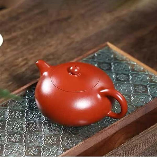 Yixing Handcrafted Red Clay Purple Sand Kung Fu Teapot