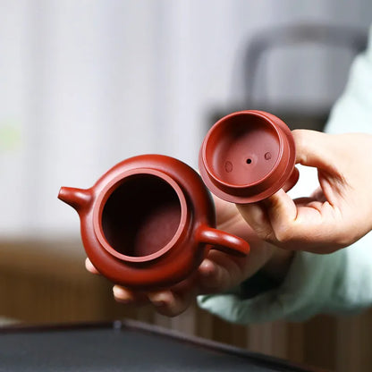 Yixing Handcrafted Purple Sand Red Clay Kung Fu Teapot