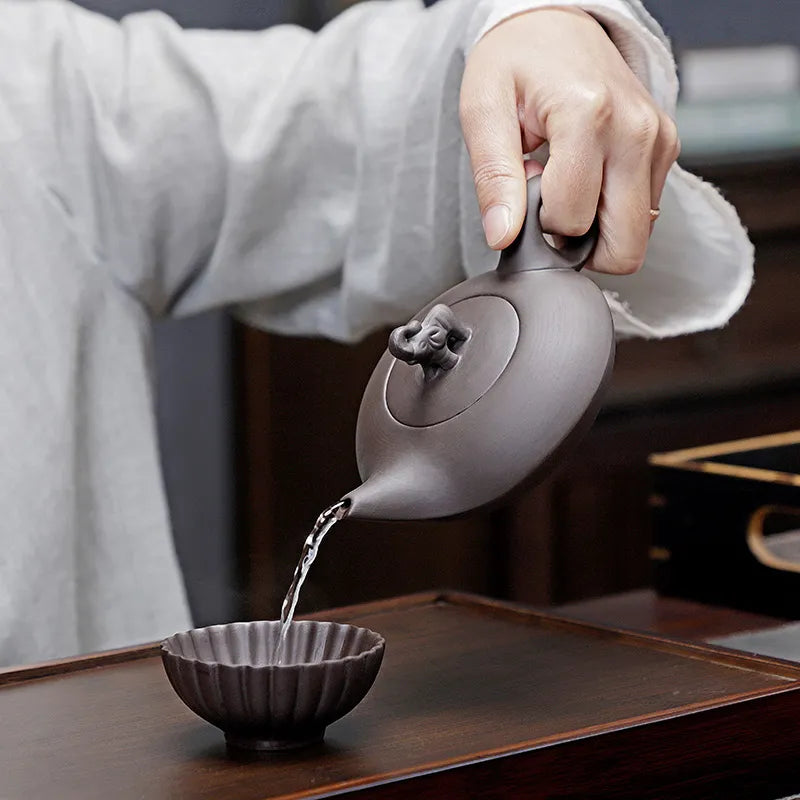 Handcrafted Yixing Zisha Teapot Auspicious Elephant