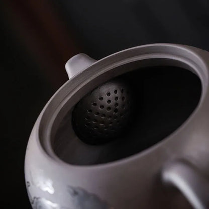 Yixing Zisha Teapot – Heat-Sensitive Color-Changing Xishi Pot with Dragon & Phoenix Design