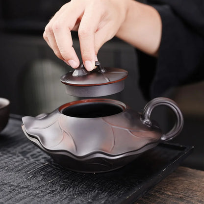 Fengming Lotus Purple Clay Teapot Sings When You Pour