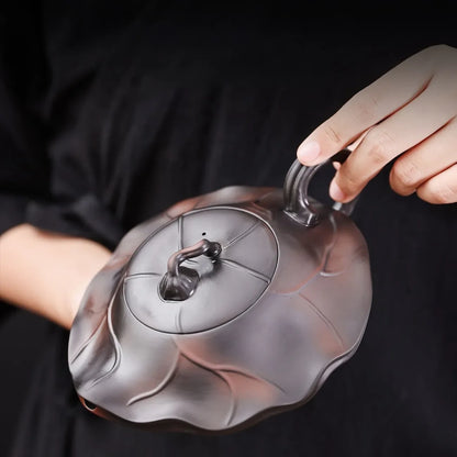 Fengming Lotus Purple Clay Teapot Sings When You Pour
